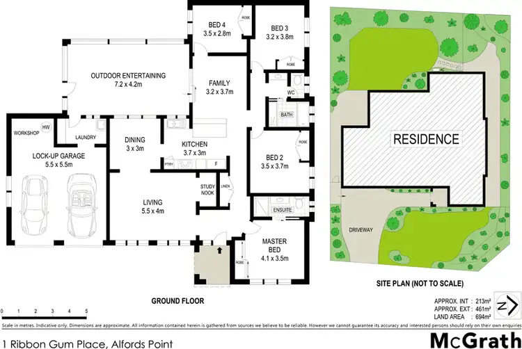 Floorplan of Homely house listing, 1 Ribbon Gum Close, Alfords Point NSW 2234