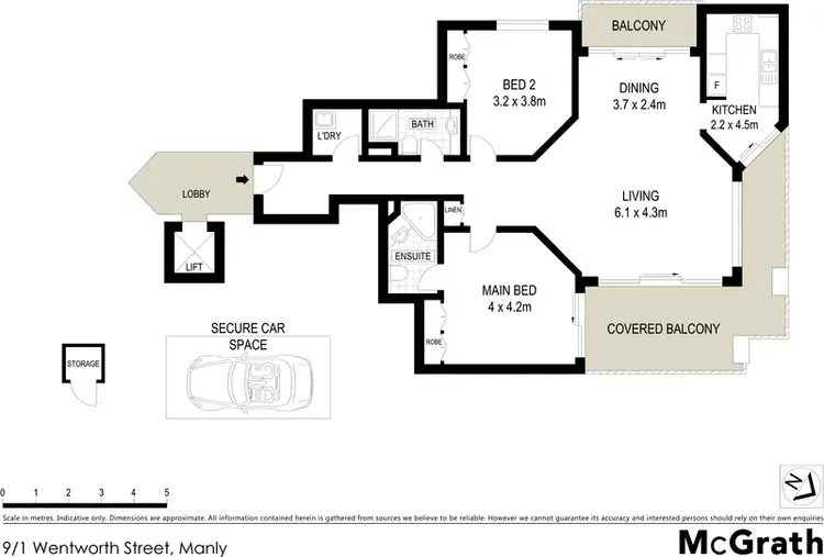 Floorplan of Homely apartment listing, 9/1 Wentworth Street, Manly NSW 2095