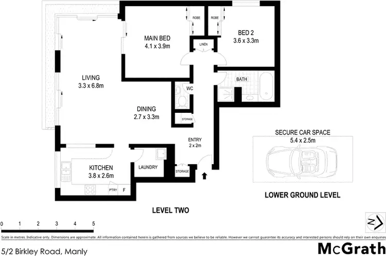 Floorplan of Homely apartment listing, 5/2 Birkley Road, Manly NSW 2095