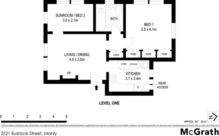 Floorplan of Homely apartment listing, 3/21 Eustace Street, Manly NSW 2095