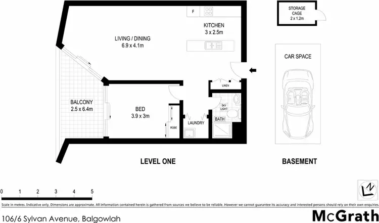 Floorplan of Homely apartment listing, 106/6 Sylvan Avenue, Balgowlah NSW 2093