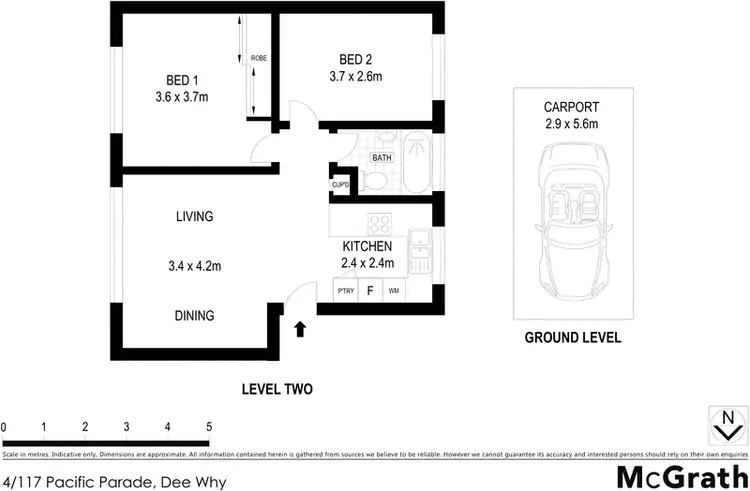 Floorplan of Homely apartment listing, 4/117 Pacific Parade, Dee Why NSW 2099