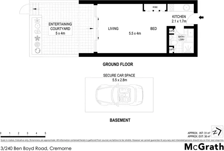 Floorplan of Homely apartment listing, 3/240 Ben Boyd Road, Cremorne NSW 2090