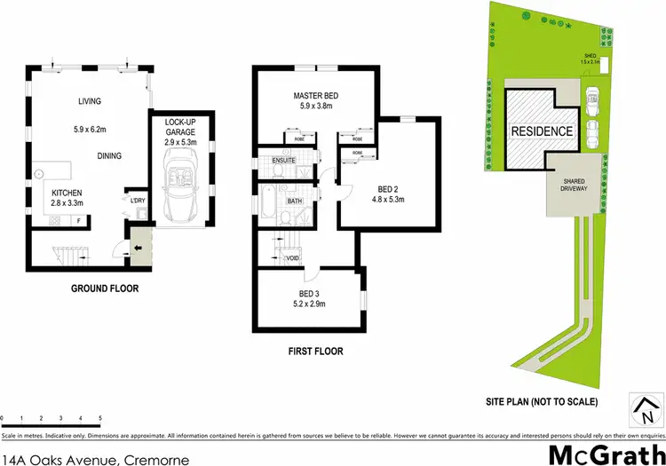 Floorplan of Homely townhouse listing, 14A Oaks Avenue, Cremorne NSW 2090