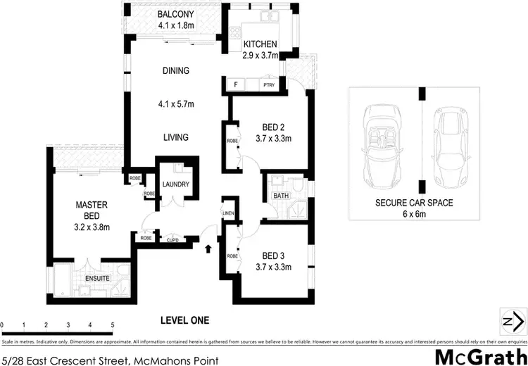 Floorplan of Homely apartment listing, 5/28 East Crescent Street, Mcmahons Point NSW 2060