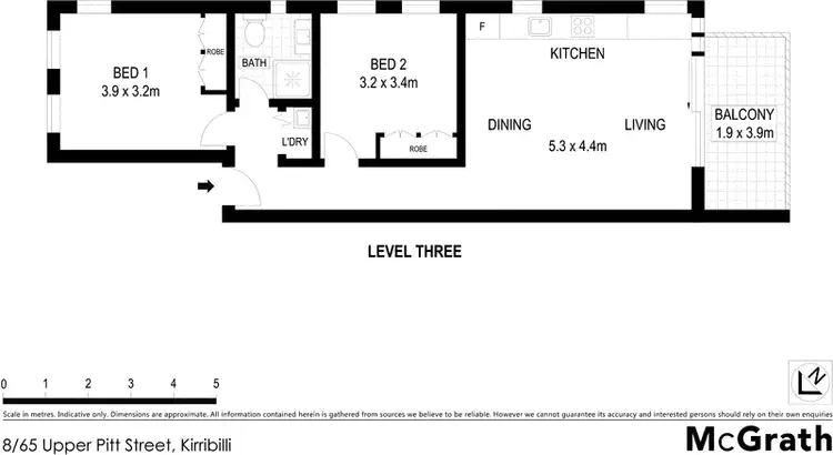 Floorplan of Homely apartment listing, 8/65 Upper Pitt Street, Kirribilli NSW 2061