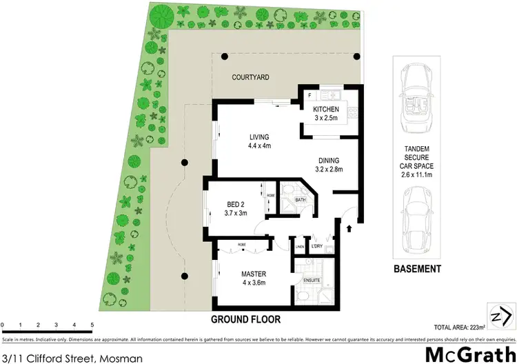 Floorplan of Homely apartment listing, 3/11 Clifford Street, Mosman NSW 2088