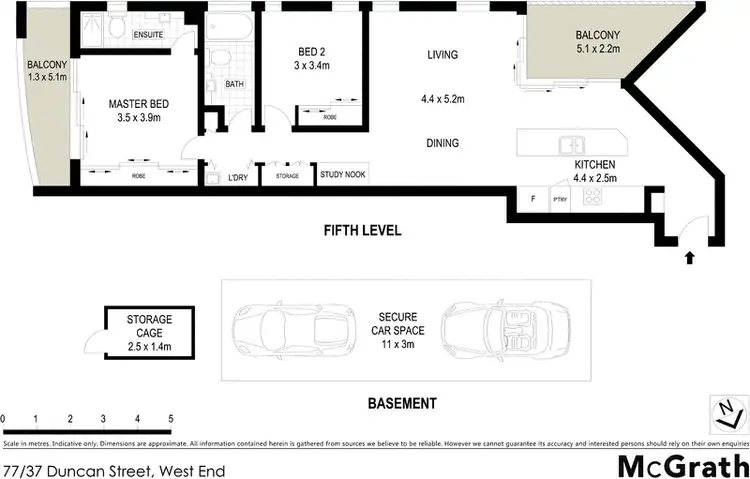 Floorplan of Homely apartment listing, 77/37 Duncan Street, West End QLD 4101