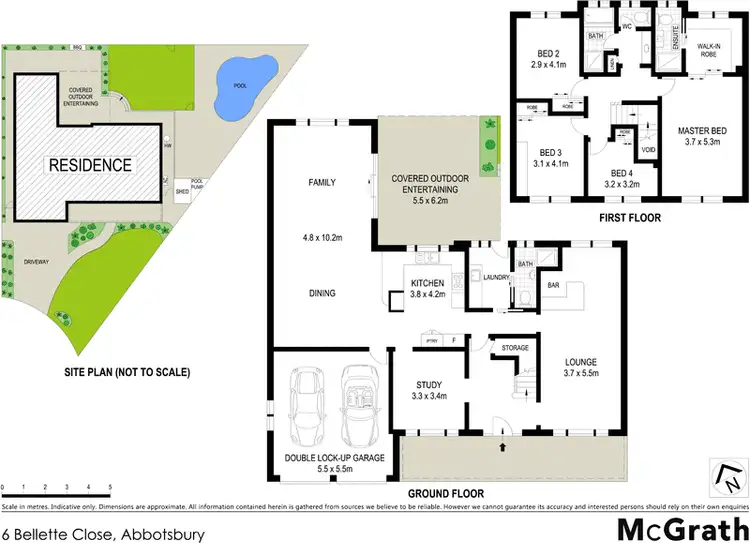 Floorplan of Homely house listing, 6 Bellette Close, Abbotsbury NSW 2176