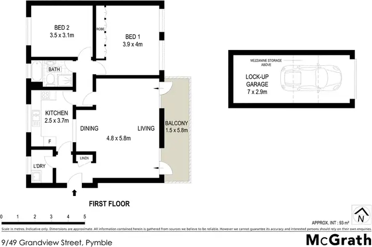 Floorplan of Homely apartment listing, 9/49 Grandview Street, Pymble NSW 2073
