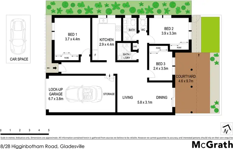 Floorplan of Homely townhouse listing, 8/28 Higginbotham Road, Gladesville NSW 2111