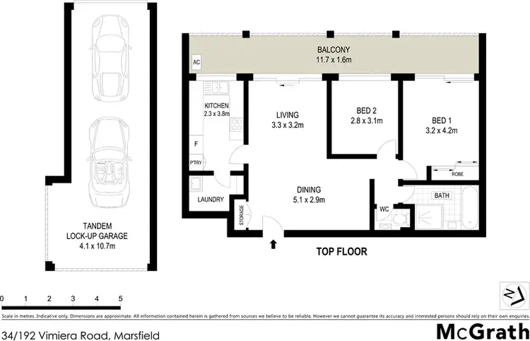 Floorplan of Homely apartment listing, 34/192 Vimiera Road, Marsfield NSW 2122