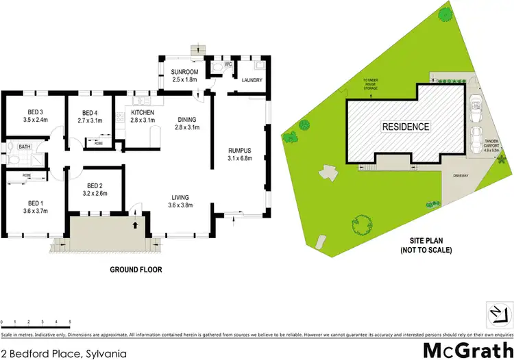 Floorplan of Homely house listing, 2 Bedford Place, Sylvania NSW 2224