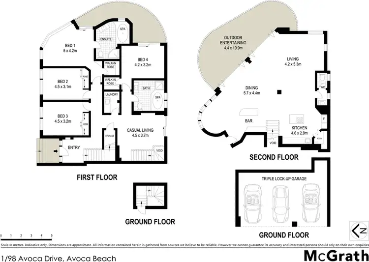 Floorplan of Homely apartment listing, 1/98 Avoca Drive, Avoca Beach NSW 2251