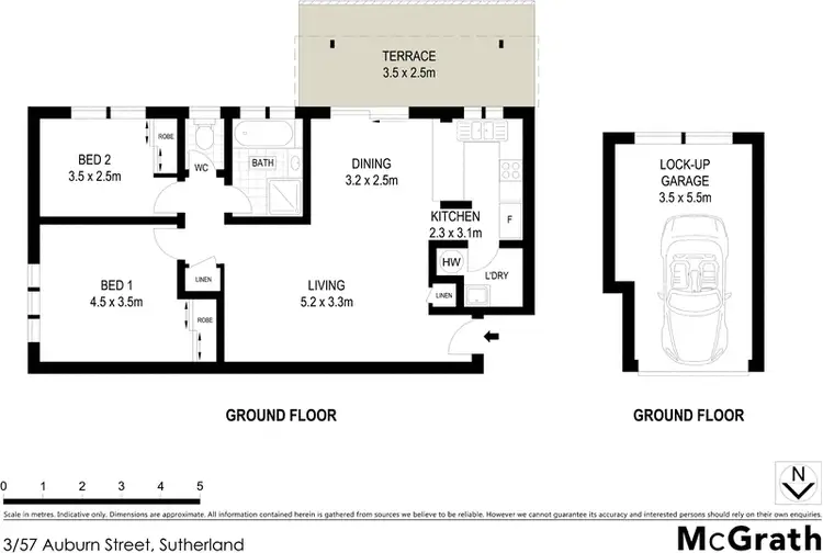 Floorplan of Homely apartment listing, 3/57 Auburn Street, Sutherland NSW 2232