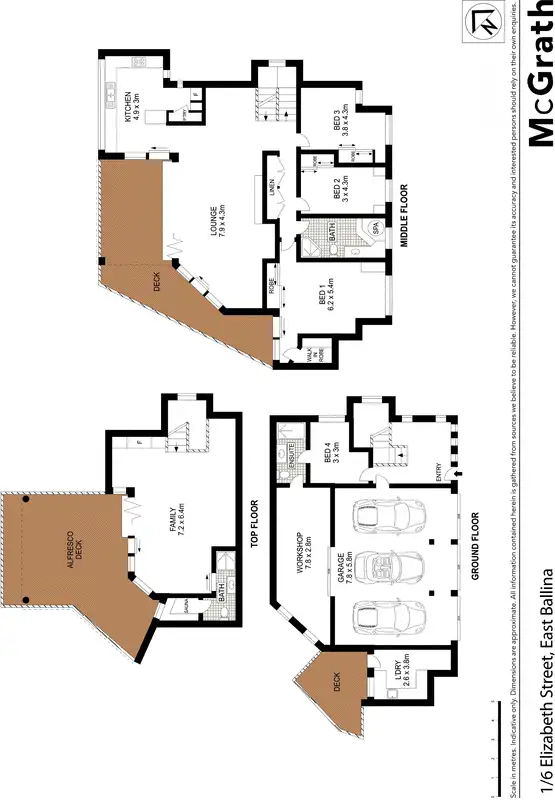 Floorplan of Homely apartment listing, 1/6 Elizabeth Street, East Ballina NSW 2478