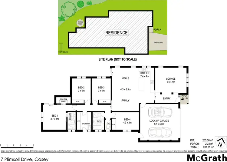 Floorplan of Homely house listing, 7 Plimsoll Drive, Casey ACT 2913