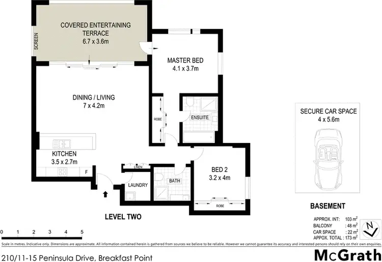 Floorplan of Homely apartment listing, 210/15 Peninsula Drive, Breakfast Point NSW 2137