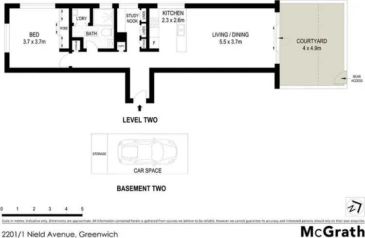 Floorplan of Homely apartment listing, 2201/1 Nield Avenue, Greenwich NSW 2065