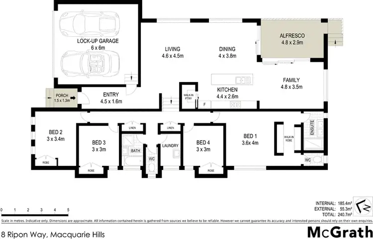 Floorplan of Homely house listing, 8 Ripon Way, Macquarie Hills NSW 2285