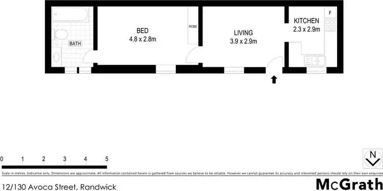 Floorplan of Homely apartment listing, 12/130 Avoca Street, Randwick NSW 2031