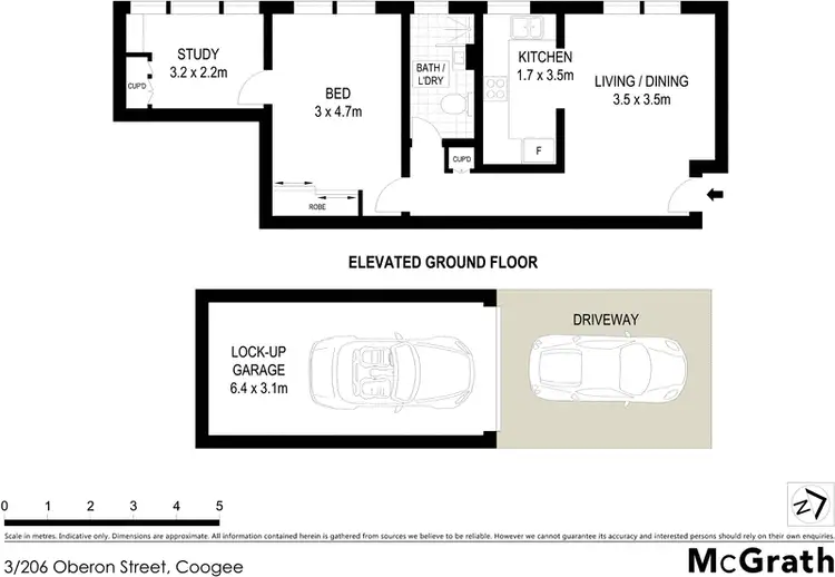 Floorplan of Homely apartment listing, 3/206 Oberon Street, Coogee NSW 2034
