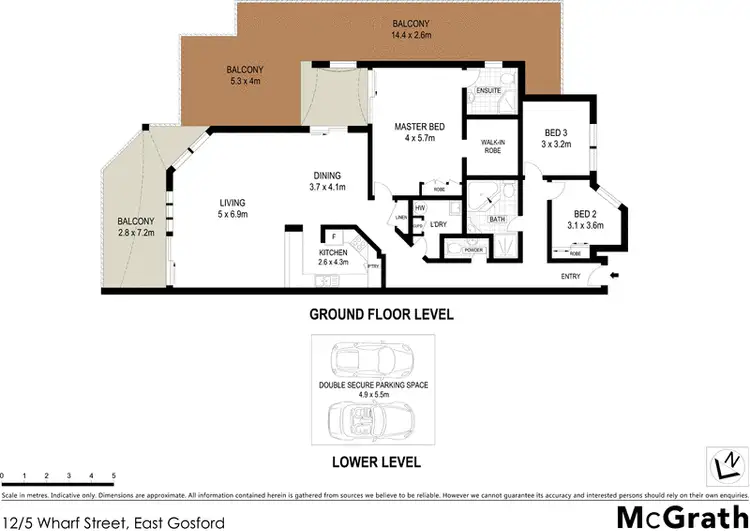 Floorplan of Homely apartment listing, 12/5 Wharf Street, East Gosford NSW 2250