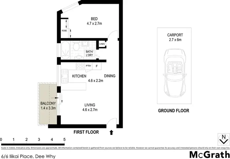 Floorplan of Homely apartment listing, 6/6 Ilikai Place, Dee Why NSW 2099