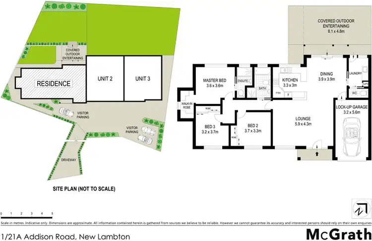 Floorplan of Homely villa listing, 1/21A Addison Road, New Lambton NSW 2305