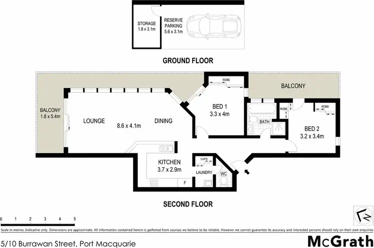 Floorplan of Homely apartment listing, 5/10 Burrawan Street, Port Macquarie NSW 2444