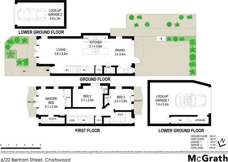 Floorplan of Homely townhouse listing, 6/22 Bertram Street, Chatswood NSW 2067