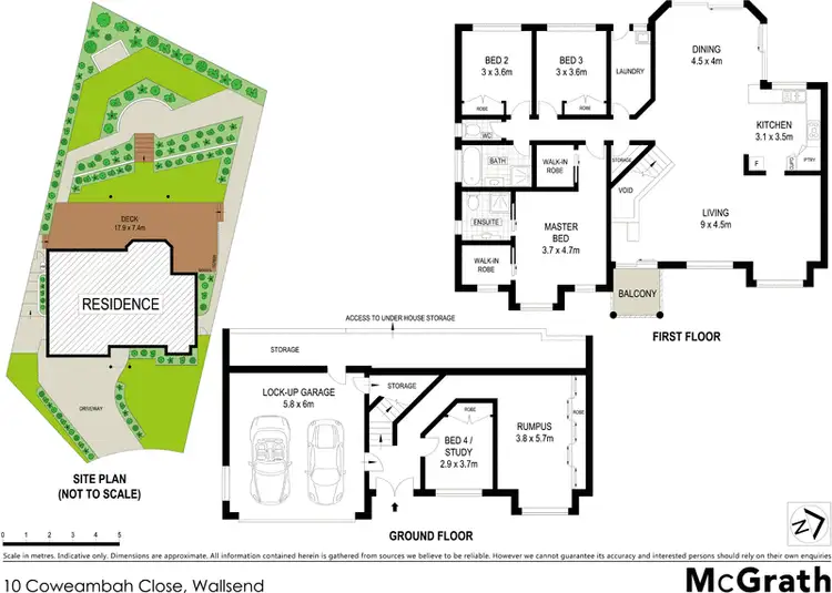 Floorplan of Homely house listing, 10 Coweambah Close, Wallsend NSW 2287