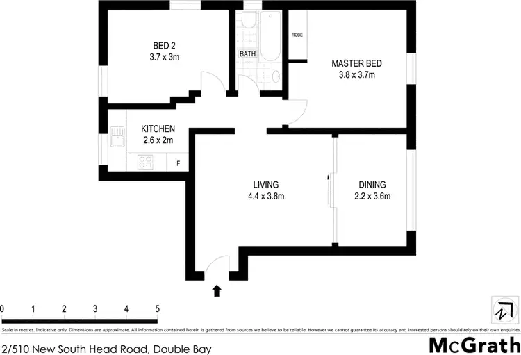 Floorplan of Homely apartment listing, 2/510 New South Head Road, Double Bay NSW 2028