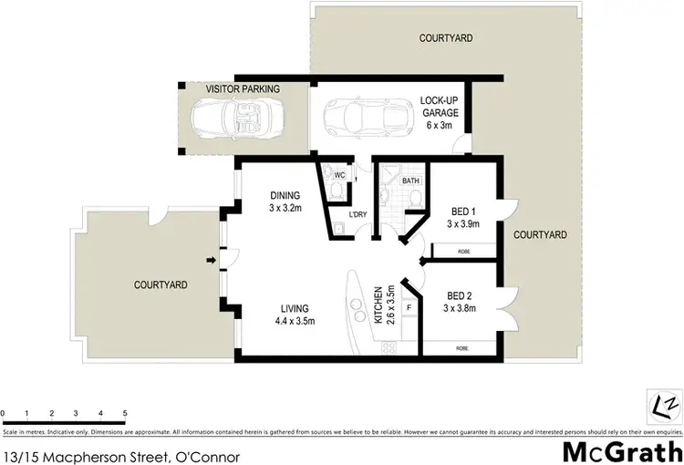 Floorplan of Homely townhouse listing, 13/15 Macpherson Street, O'connor ACT 2602