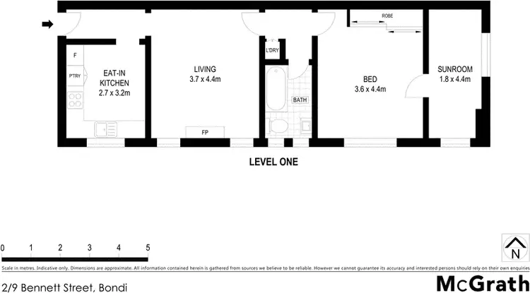 Floorplan of Homely apartment listing, 2/9 Bennett Street, Bondi NSW 2026