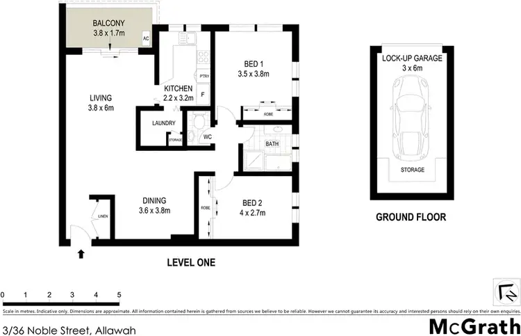 Floorplan of Homely apartment listing, 3/36 Noble Street, Allawah NSW 2218