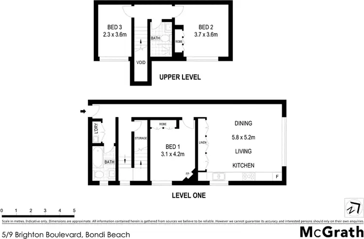 Floorplan of Homely apartment listing, 5/9 Brighton Boulevard, Bondi Beach NSW 2026