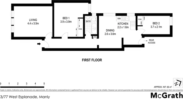 Floorplan of Homely apartment listing, 3/77 West Esplanade, Manly NSW 2095