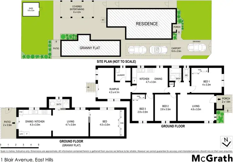 Floorplan of Homely house listing, 1 Blair Avenue, East Hills NSW 2213