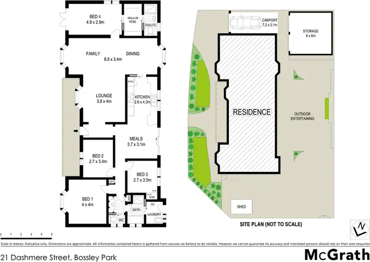 Floorplan of Homely house listing, 21 Dashmere Street, Bossley Park NSW 2176