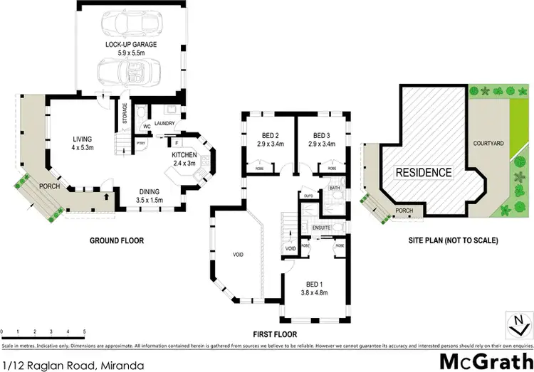 Floorplan of Homely townhouse listing, 1/12 Raglan Road, Miranda NSW 2228