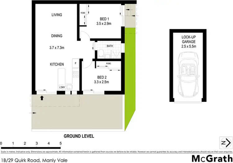 Floorplan of Homely apartment listing, 1B/29 Quirk Road, Manly Vale NSW 2093