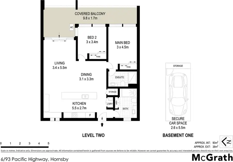 Floorplan of Homely apartment listing, 6/93 Pacific Highway, Hornsby NSW 2077