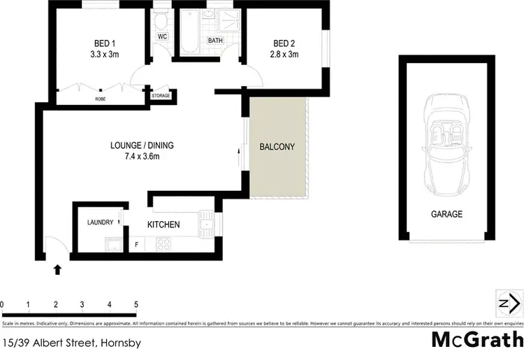 Floorplan of Homely apartment listing, 15/39 Albert Street, Hornsby NSW 2077
