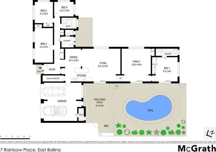 Floorplan of Homely house listing, 7 Rainbow Place, East Ballina NSW 2478