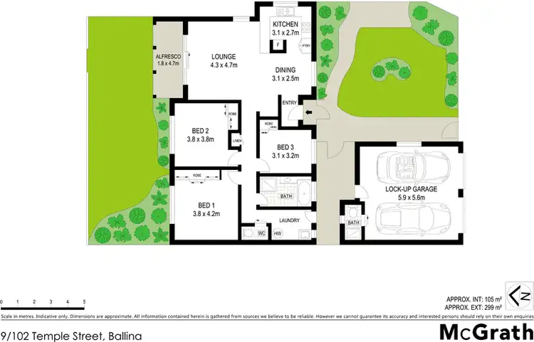 Floorplan of Homely villa listing, 9/102 Temple Street, Ballina NSW 2478