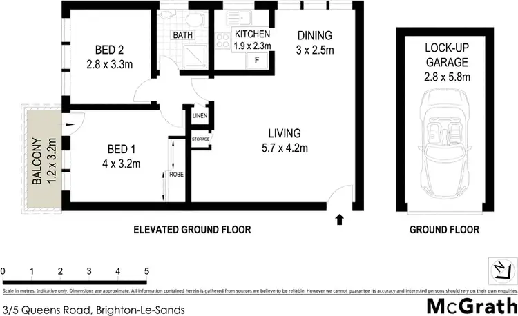 Floorplan of Homely apartment listing, 3/5 Queens Road, Brighton-le-sands NSW 2216