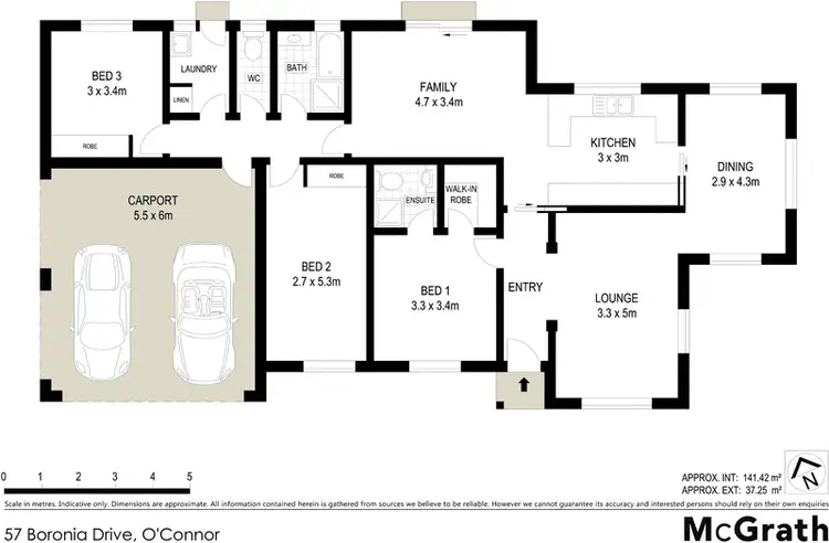 Floorplan of Homely house listing, 57 Boronia Drive, O'connor ACT 2602