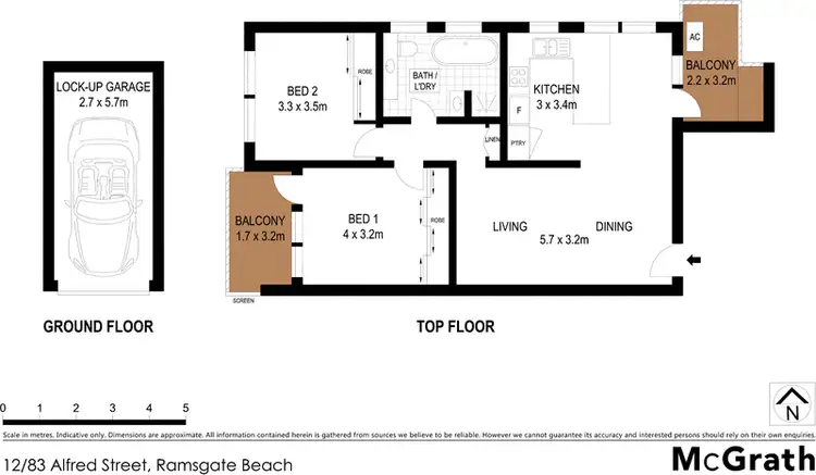 Floorplan of Homely apartment listing, 12/83 Alfred Street, Ramsgate Beach NSW 2217