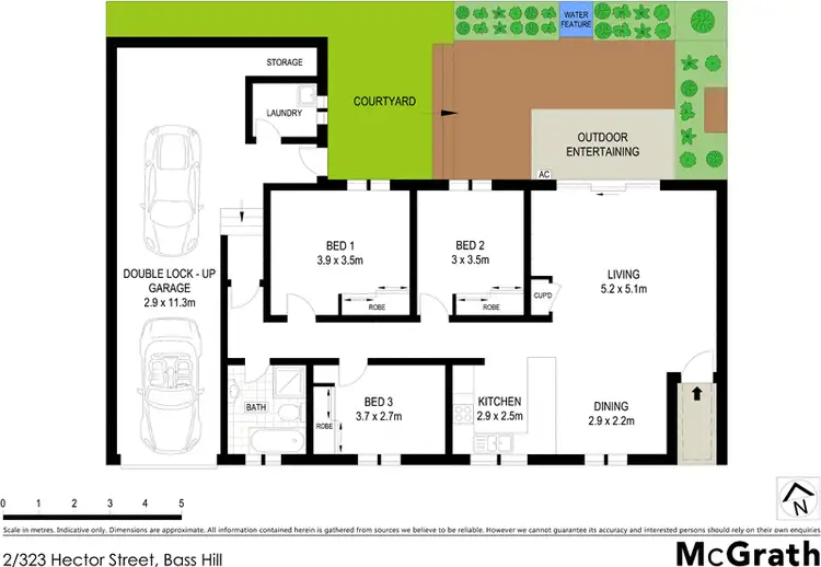 Floorplan of Homely villa listing, 2/323 Hector Street, Bass Hill NSW 2197